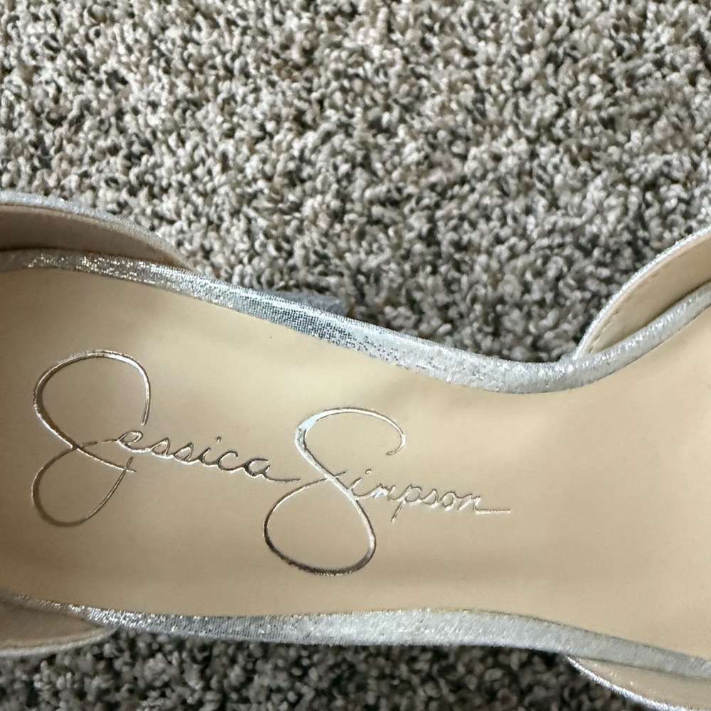 Jessica Simpson Glittering Silver Heels - Picture 7 of 8